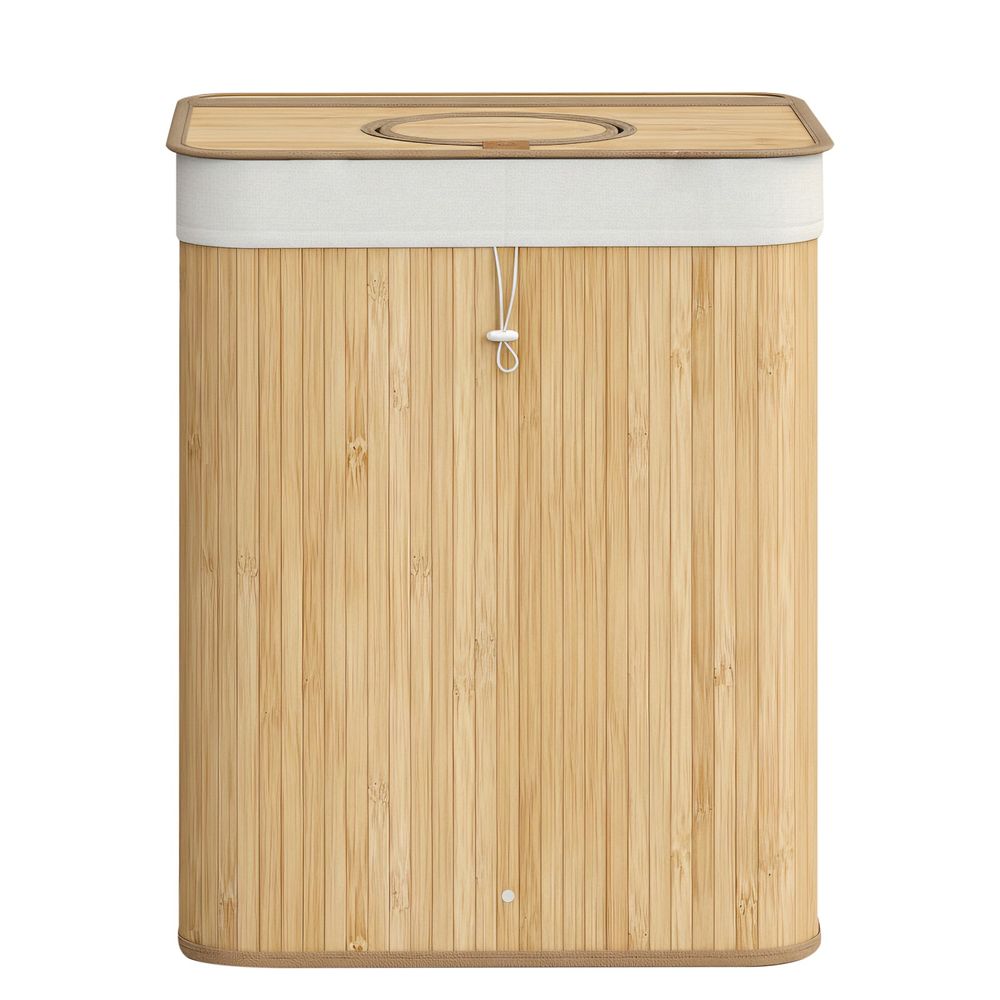 Signature Home Bamboe Statiegeld Flessenbak 95 Liter – Verzamelcontainer met Deksel
