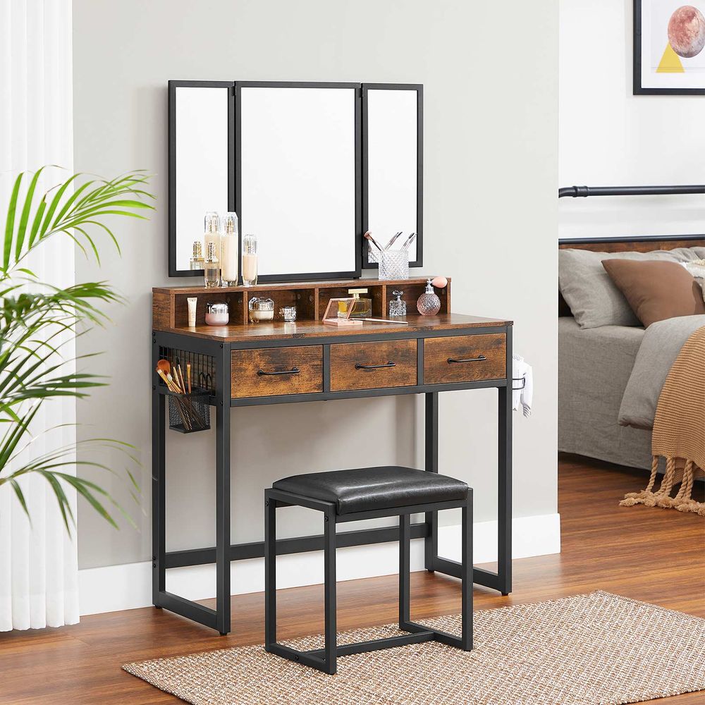 Rome Makeup tafel met 3-delige Spiegel