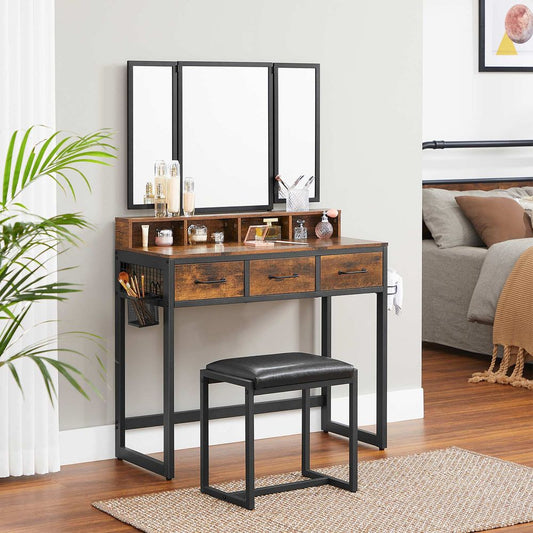 Rome Makeup tafel met 3-delige Spiegel