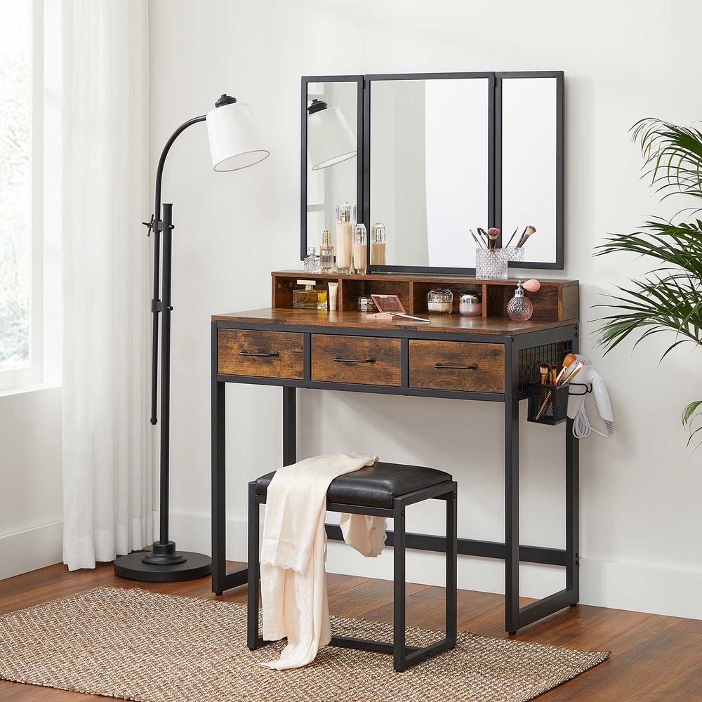 Rome Makeup tafel met 3-delige Spiegel