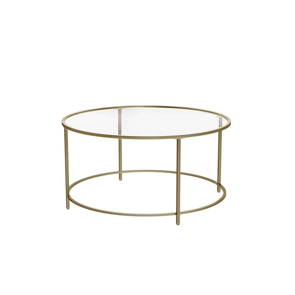 Ronde Salontafel met Glazen Blad
