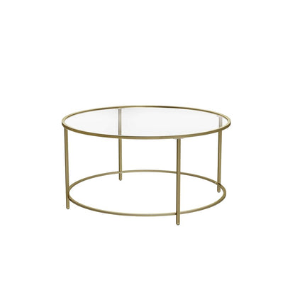 Ronde Salontafel met Glazen Blad