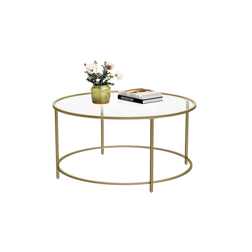 Ronde Salontafel met Glazen Blad