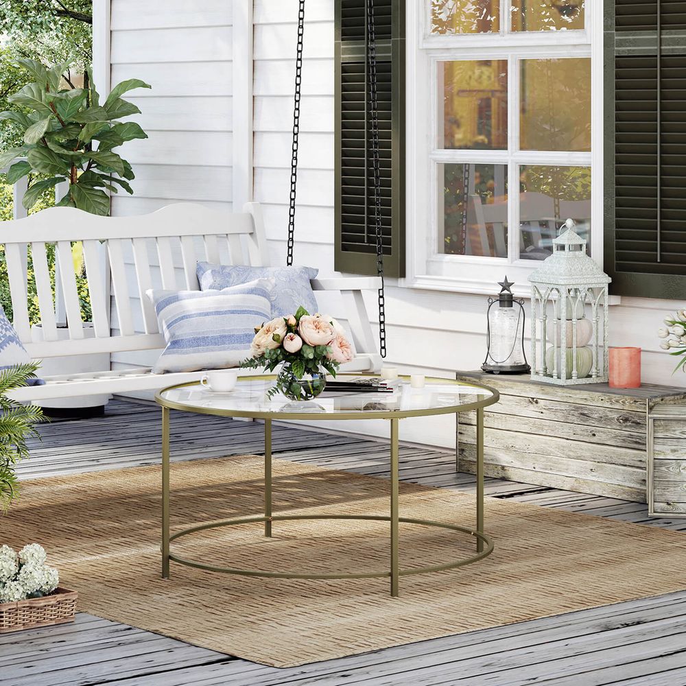 Ronde Salontafel met Glazen Blad