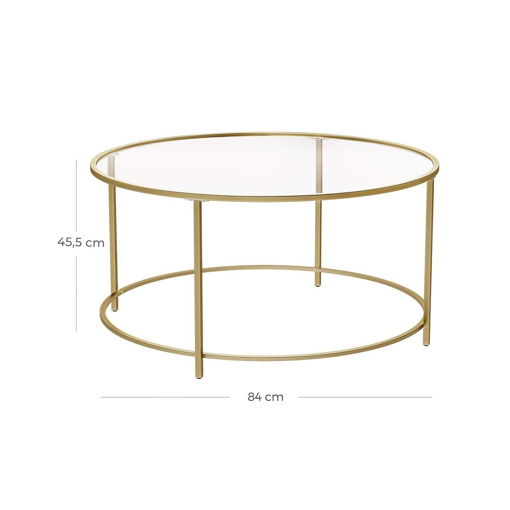 Ronde Salontafel met Glazen Blad