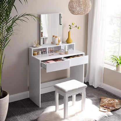 Venice Makeup  tafel met Grote Rechthoekige Spiegel