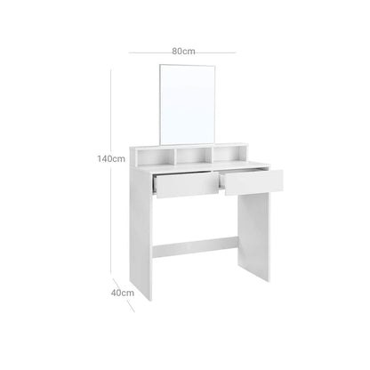Venice Makeup  tafel met Grote Rechthoekige Spiegel
