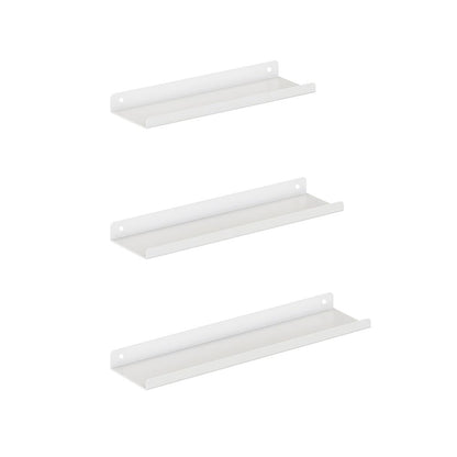 Signature Home Metalen Wandplank Wit – Fotoplank voor Lijsten en Decoratie, Wandplank voor Foto’s