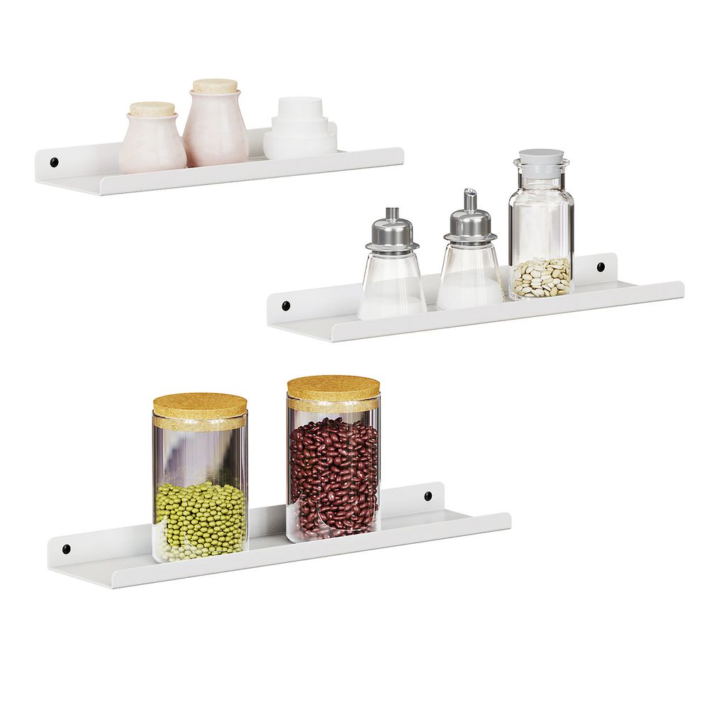 Signature Home Metalen Wandplank Wit – Fotoplank voor Lijsten en Decoratie, Wandplank voor Foto’s
