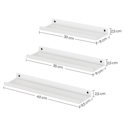 Signature Home Metalen Wandplank Wit – Fotoplank voor Lijsten en Decoratie, Wandplank voor Foto’s