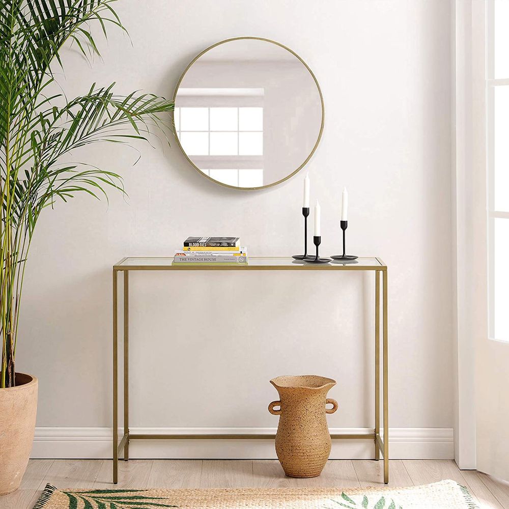 Gold console table