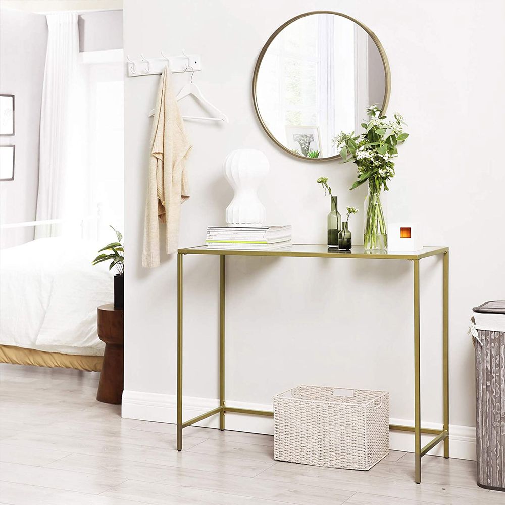 Gold console table