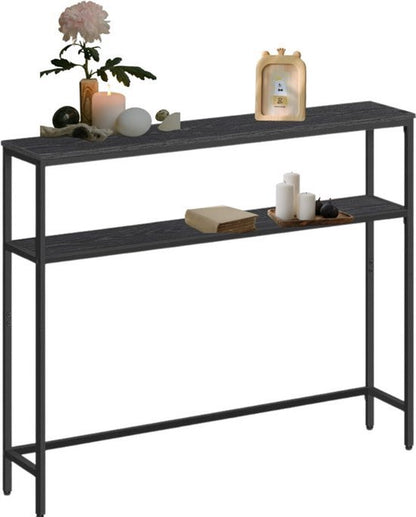 Side table  - with steel frame and wheels