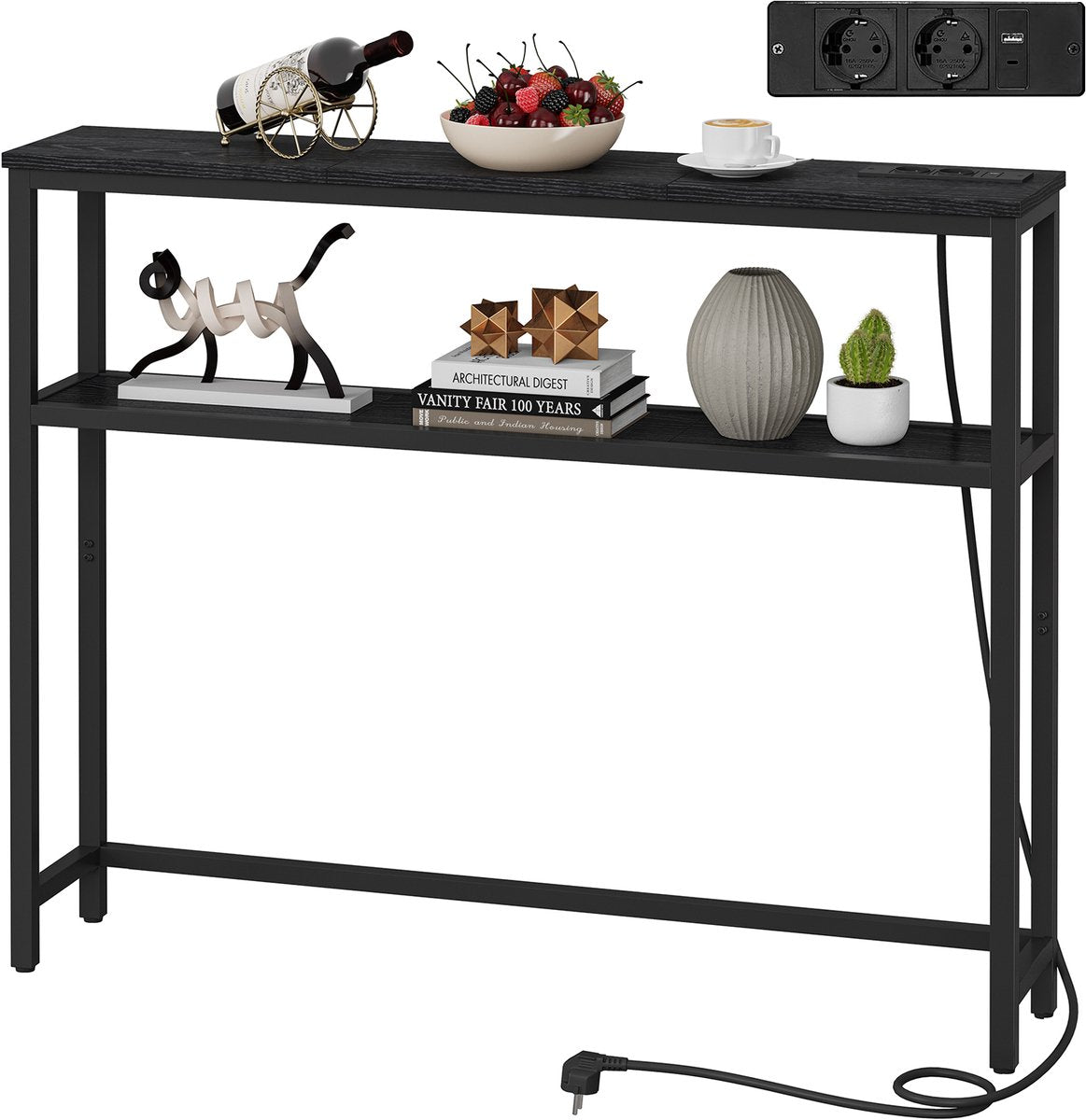 Milly Consoletafel - Console tafel - Smalle Bijzettafel met laadstation