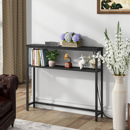 Milly Consoletafel - Console tafel - Smalle Bijzettafel met laadstation
