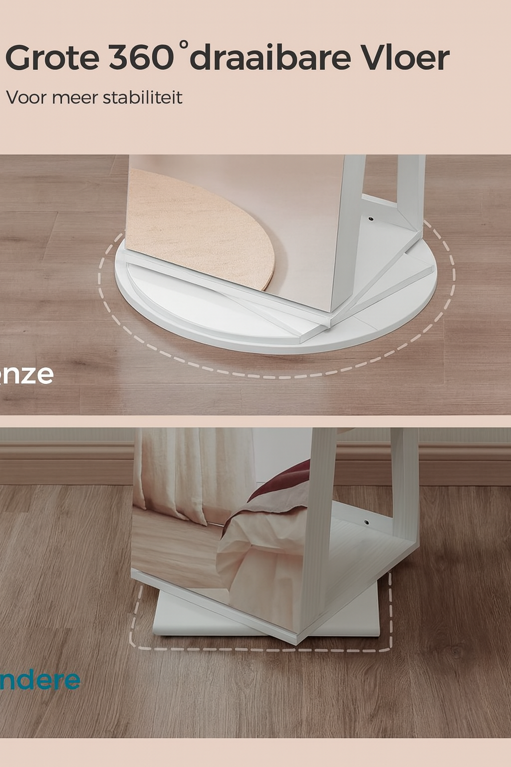 Barnet Moderne Sieradenkast met Volledige Frameloze Spiegel – Ruimtebesparende Organizer