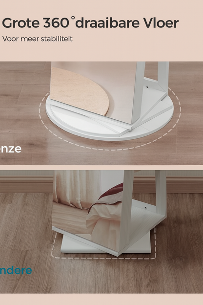 Barnet Moderne Sieradenkast met Volledige Frameloze Spiegel – Ruimtebesparende Organizer