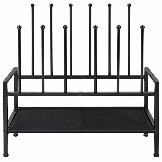Signature Home Laarzenrek voor 6 Paar – Metalen Schoenenrek met 2 Legplanken – Zwart