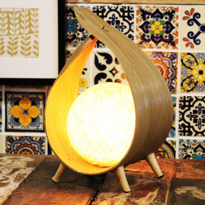 Houten Boho Tafellamp – Sfeervolle Designlamp