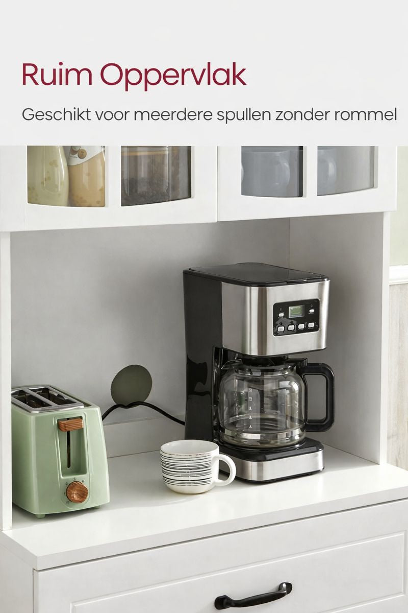 Moderne Vrijstaande Keukenkast met Verstelbare Legplanken-Keuken Opbergkast