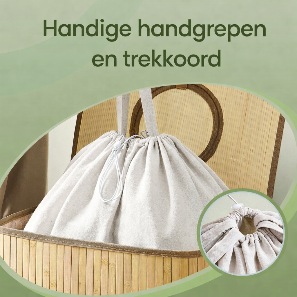 Signature Home Statiegeld Flessen Verzamelcontainer 120L van Bamboe met Deksel – Flessen & Blikken Inzamelbak