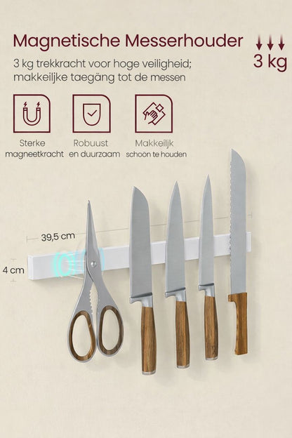 Vrijstaande Keukenkast met Keukenrolhouder & 12 Haken – Praktisch Opbergrek voor de Keuken|Multifunctioneel Keukenrek