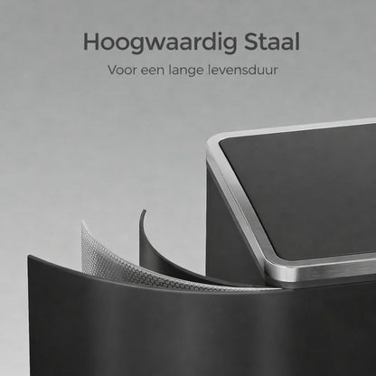 Signature Home Afvalbak 60L (2×30L) – Vuilnisbak met 2 Compartimenten – Afvalscheiding