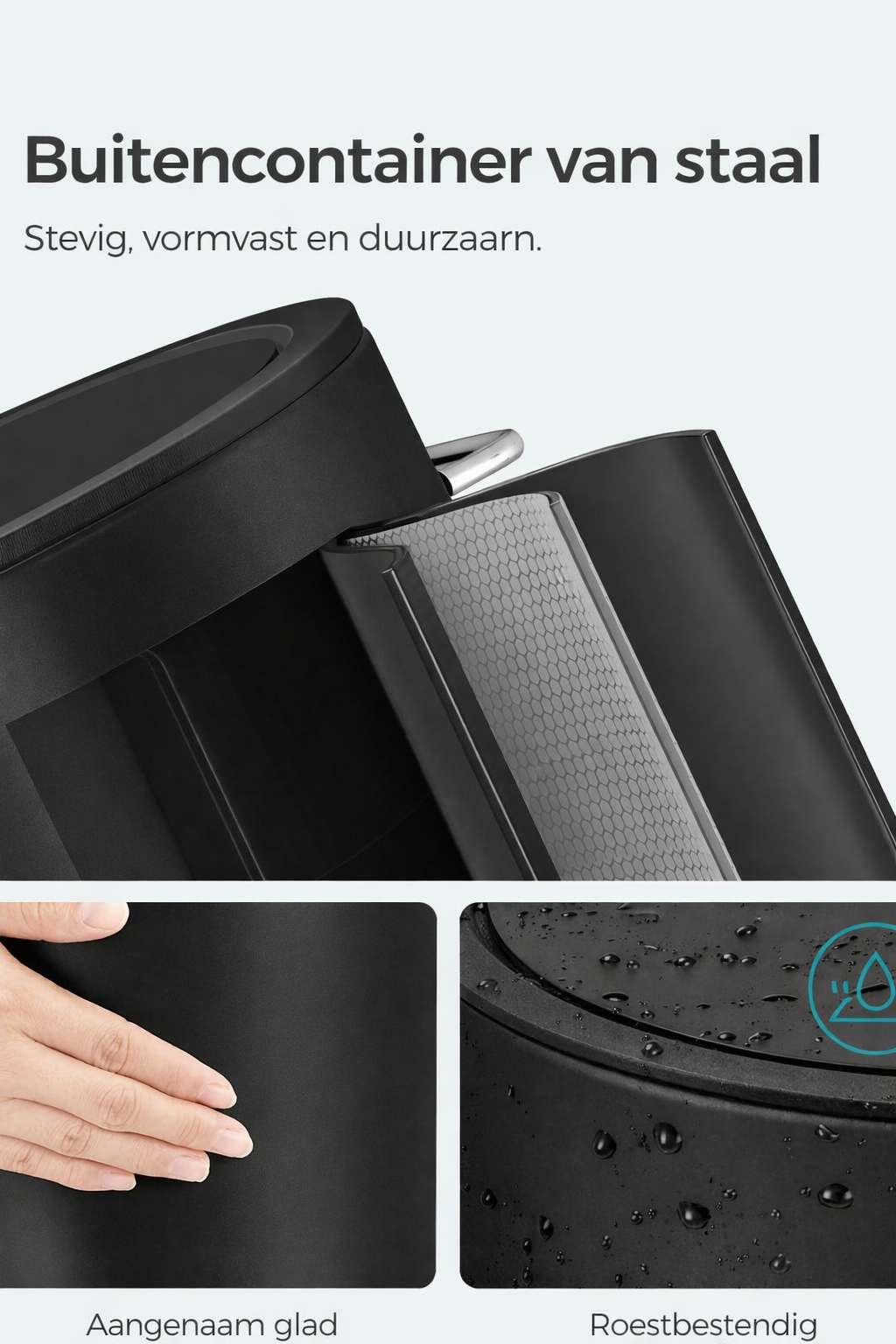 Signature Home 3L Cosmeticaprullenbak met Pedaal – Kleine Afvalemmer voor Badkamer & Toilet
