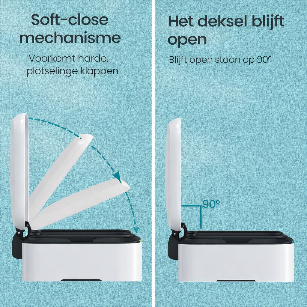 Signature Home Metalen afvalbak 2×20L – Dubbel afvalscheidingssysteem met 2 compartimenten
