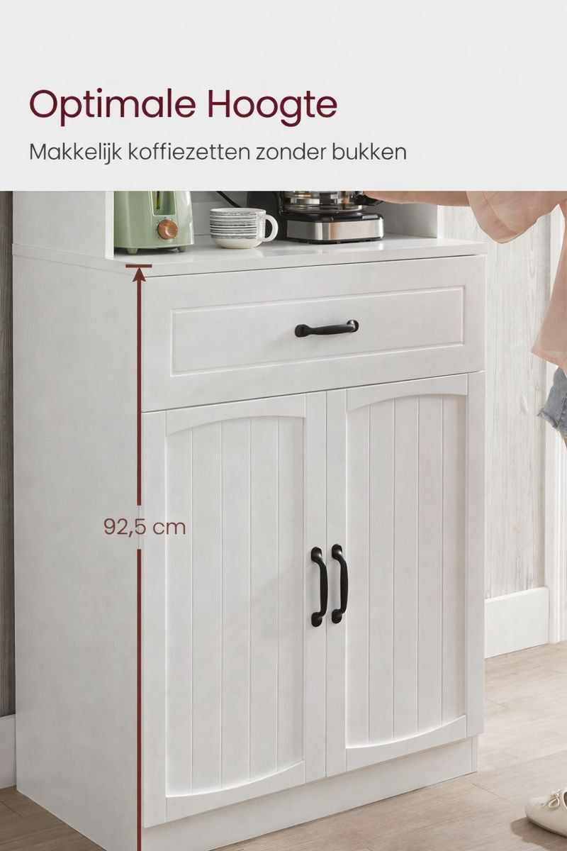 Moderne Vrijstaande Keukenkast met Verstelbare Legplanken-Keuken Opbergkast