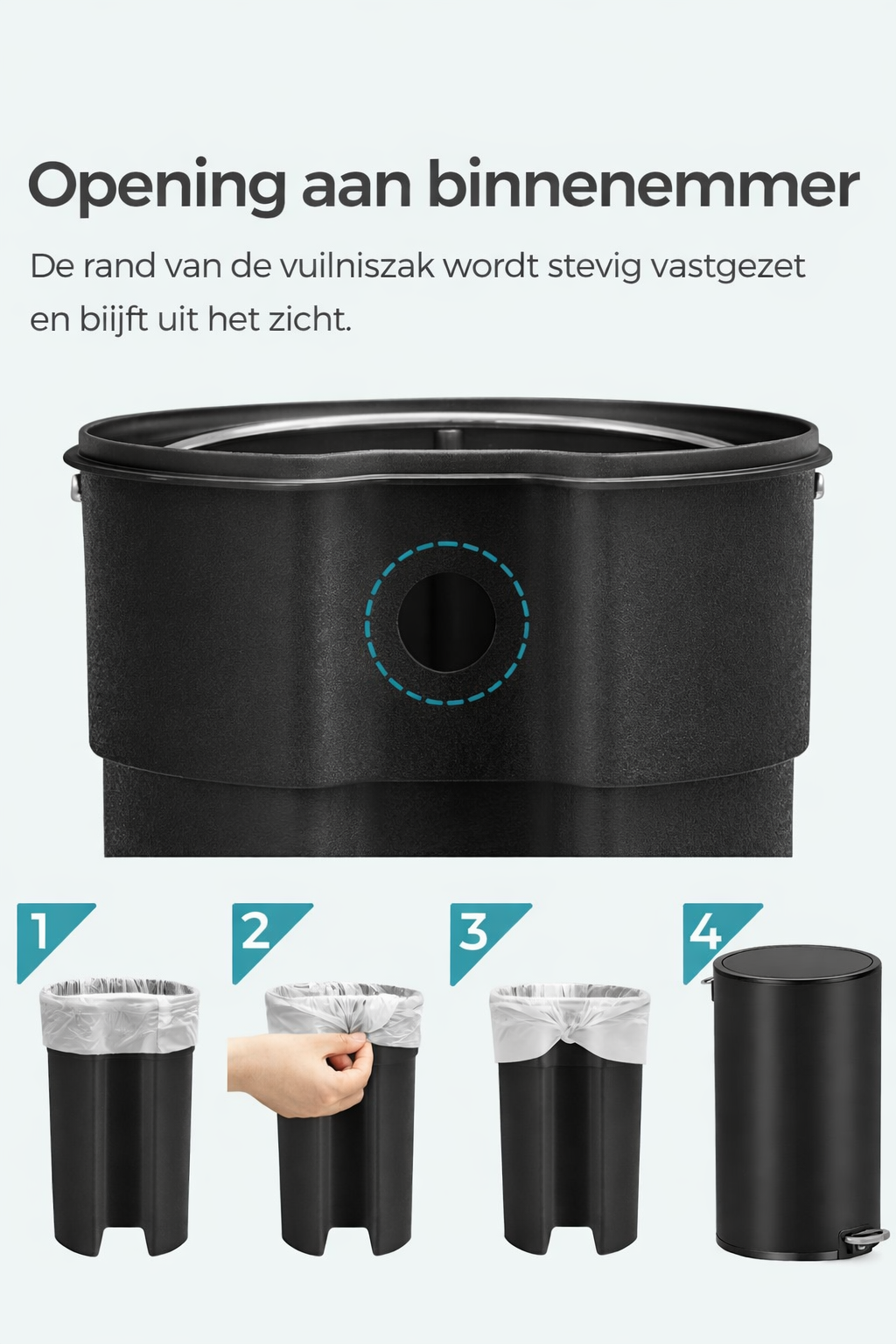 Signature Home 3L Cosmeticaprullenbak met Pedaal – Kleine Afvalemmer voor Badkamer & Toilet