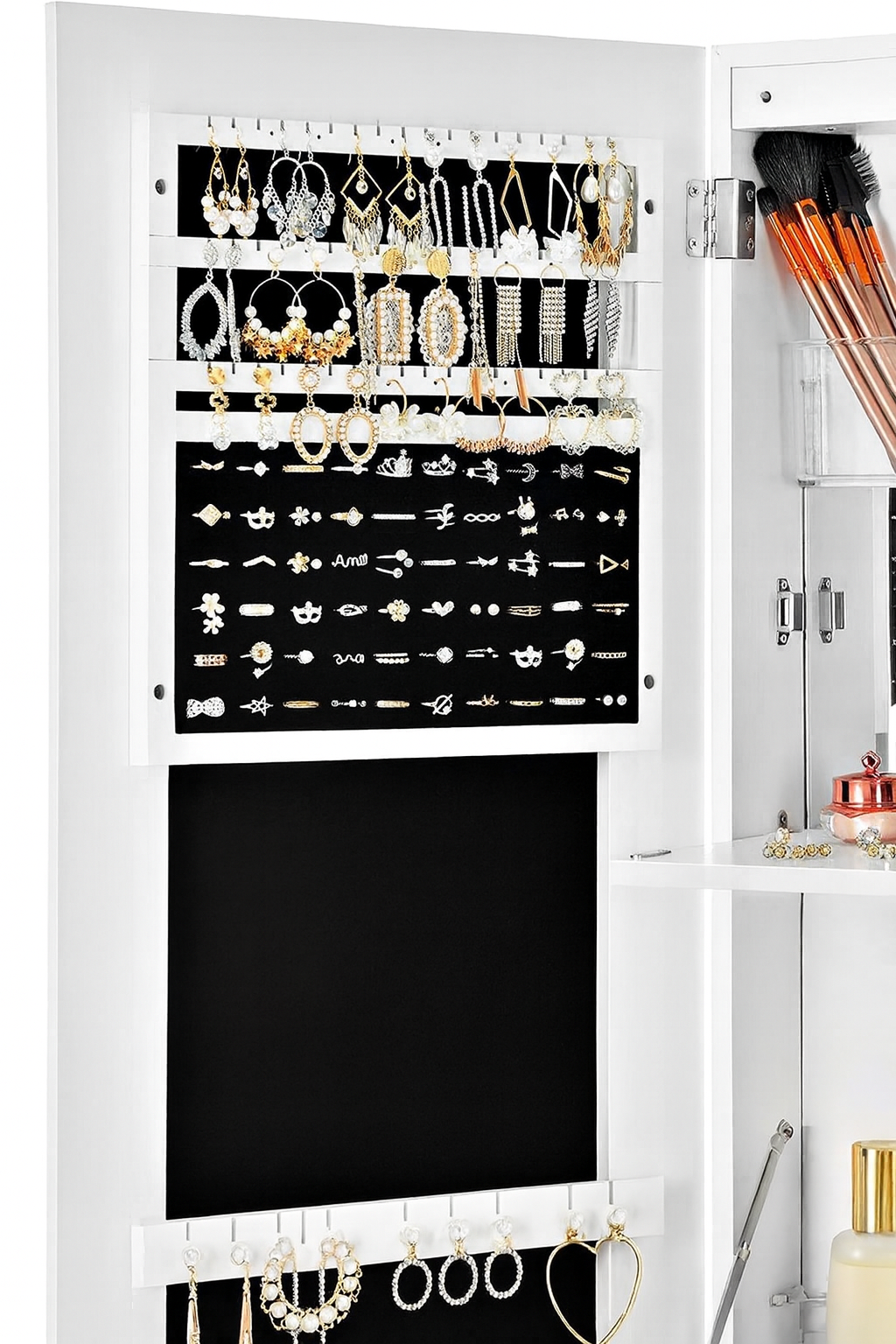 York Slanke Sieradekast met Frameloze Spiegel – Organizer voor Kleine Ruimtes