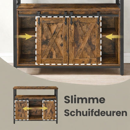 Multifunctionele Opbergkast voor Woonkamer en Kantoor|Dressoir Opbergkast – Moderne Houten Kast voor Eetkamer|Ruimtebesparend Meubel