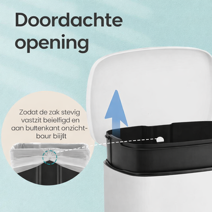 Signature Home Prullenbak 50 Liter met Deksel – Grote Afvalbak voor Keuken en Thuisgebruik