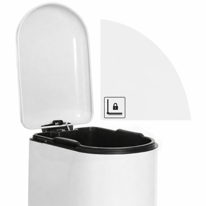 Signature Home Cosmetische Afvalbak van Staal – Compact Prullenbakje met Deksel