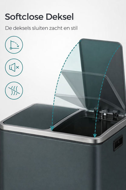 Signature Home Prullenbak Metaal 30 Liter – Duurzame Afvalbak voor Keuken en Kantoor