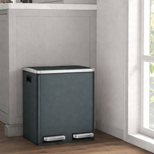 Signature Home Prullenbak Metaal 30 Liter – Duurzame Afvalbak voor Keuken en Kantoor