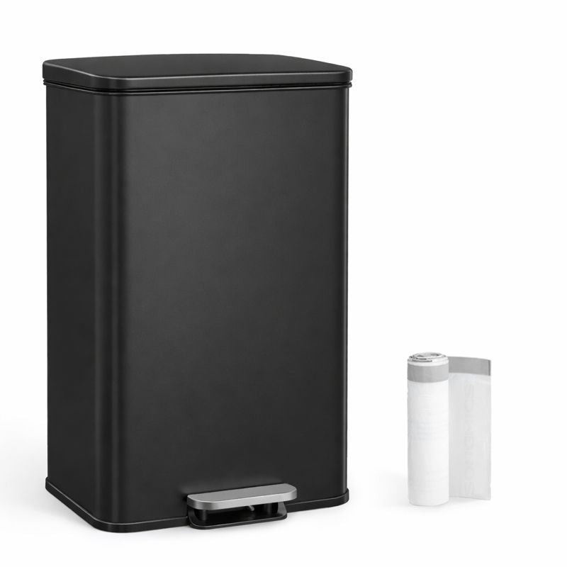 Signature Home Zwarte Pedaalemmer 40 Liter – Keuken Prullenbak met Softclose Deksel