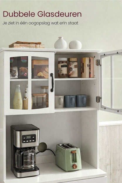 Moderne Vrijstaande Keukenkast met Verstelbare Legplanken-Keuken Opbergkast