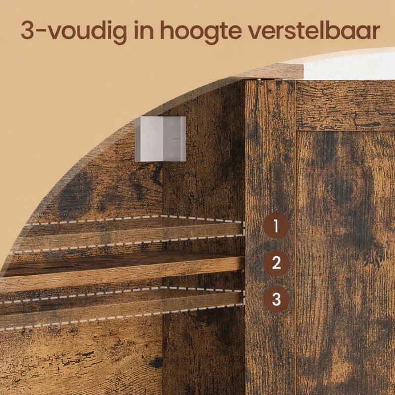 Badkamer Opbergkast voor aan de Wand – Praktische Wandkast voor Badkamer en ToilModerne Badkamer Wandkast met Opbergruimteet|