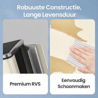 Signature Home Keuken Afvalbak 3 x 18 Liter – Afvalscheidingssysteem met 3 Compartimenten – Prullenbak voor Recycling