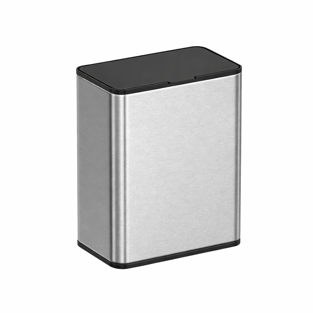 Signature Home Stalen GFT Afvalbak met Deksel – Hygiënische Oplossing voor Organisch Afval-Compact en Geurremmend