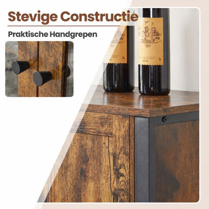 Sideboard met 3 Deuren, Keukenkast en Opbergkast met Ruime Opbergruimte voor Keuken, Woonkamer en Eetkamer