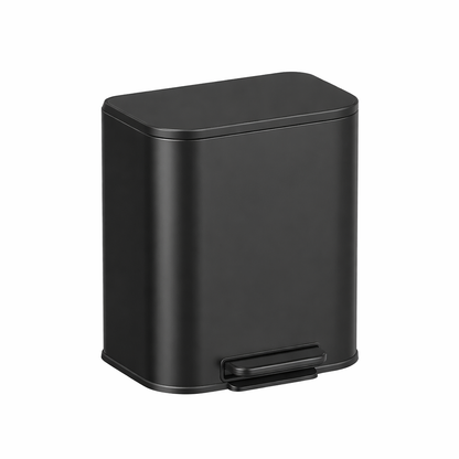 Signature Home 20L Prullenbak met Deksel – Ink Zwart – Compacte Afvalbak voor Keuken en Badkamer