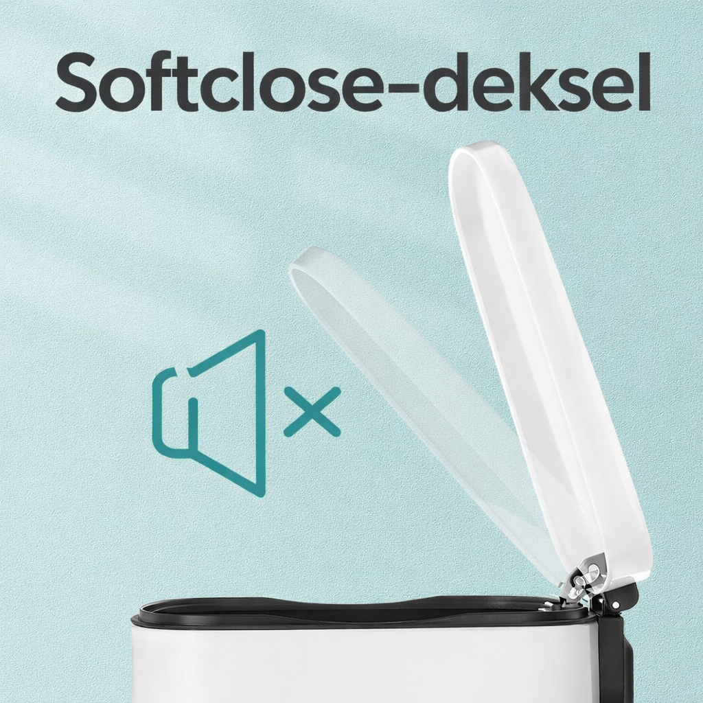 Signature Home Prullenbak 50 Liter met Deksel – Grote Afvalbak voor Keuken en Thuisgebruik