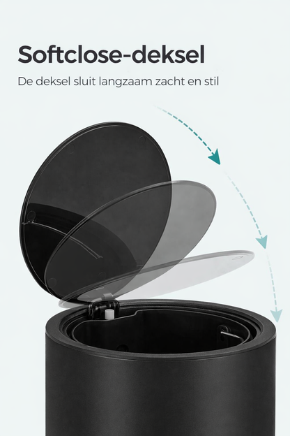 Signature Home 3L Cosmeticaprullenbak met Pedaal – Kleine Afvalemmer voor Badkamer & Toilet